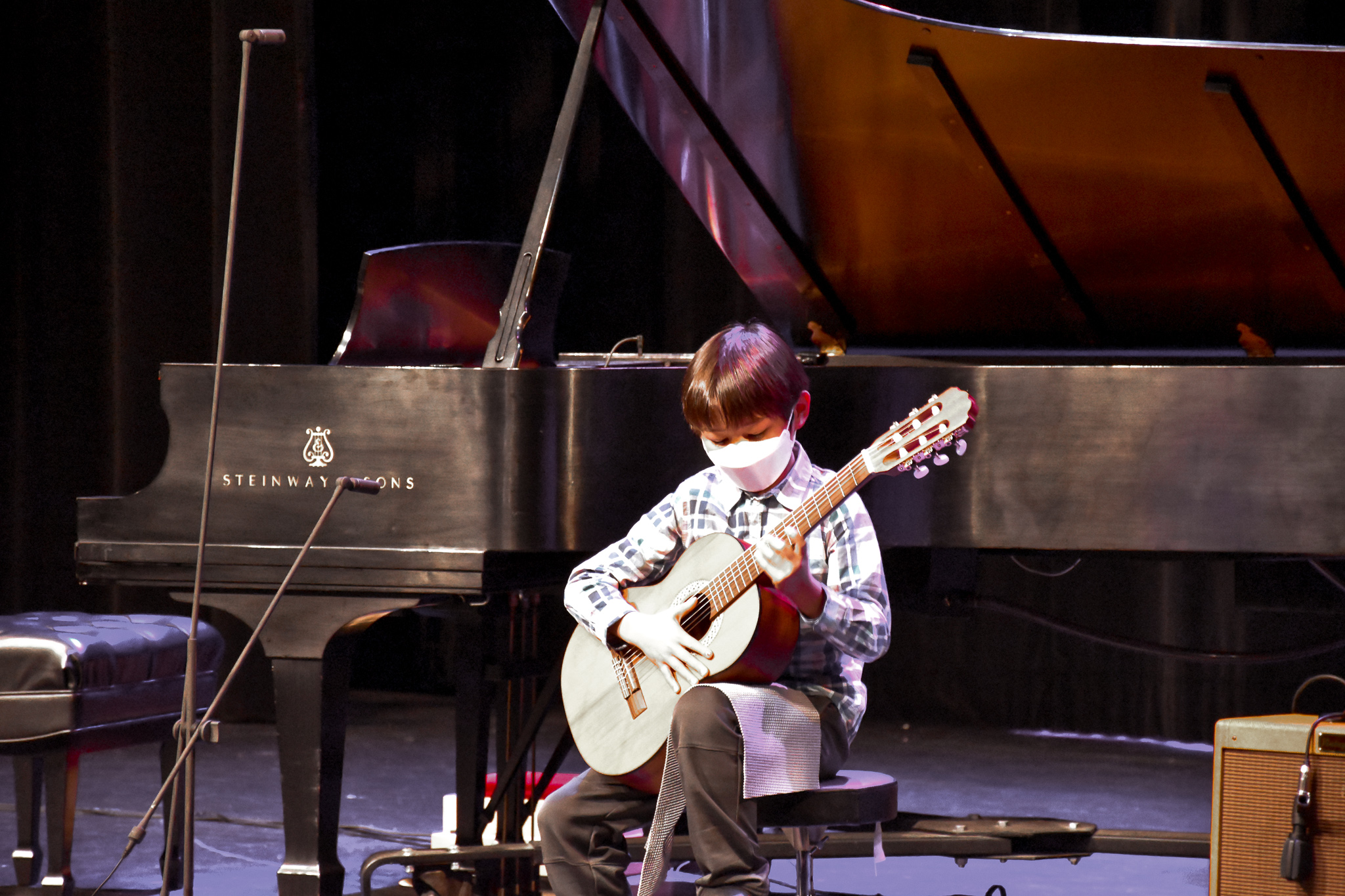 Guitar Student in Recital