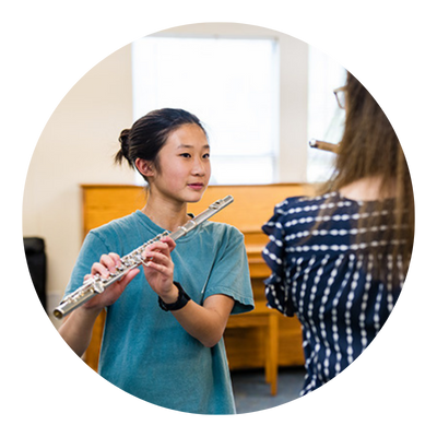 Flute Lesson in circle