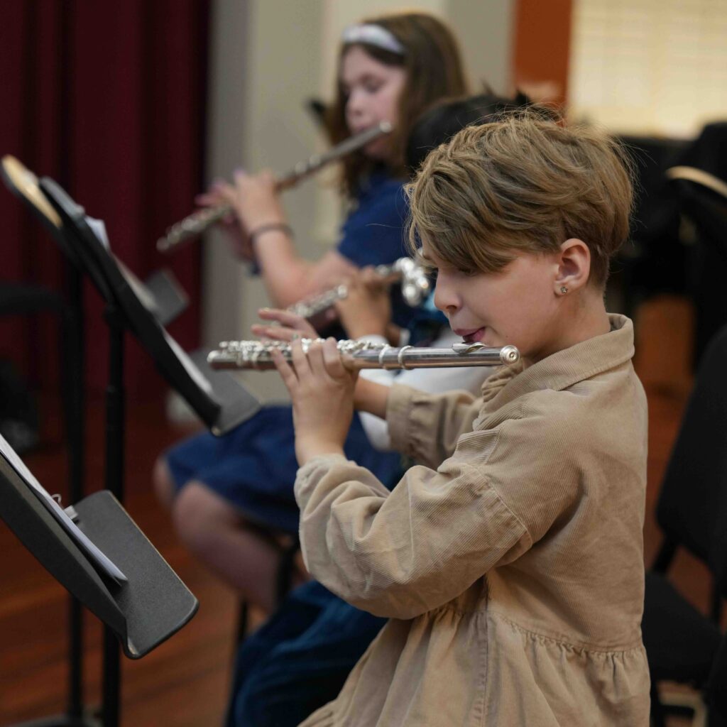 Students in a flute sectional.