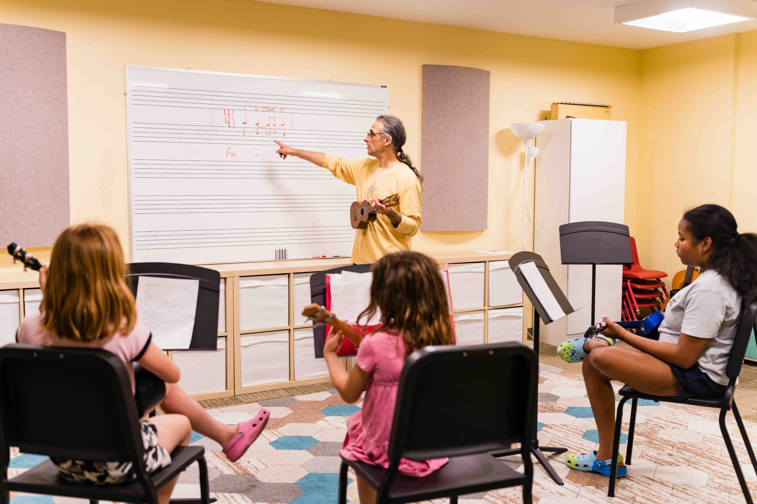 A ukulele class at our Silver Spring campus.