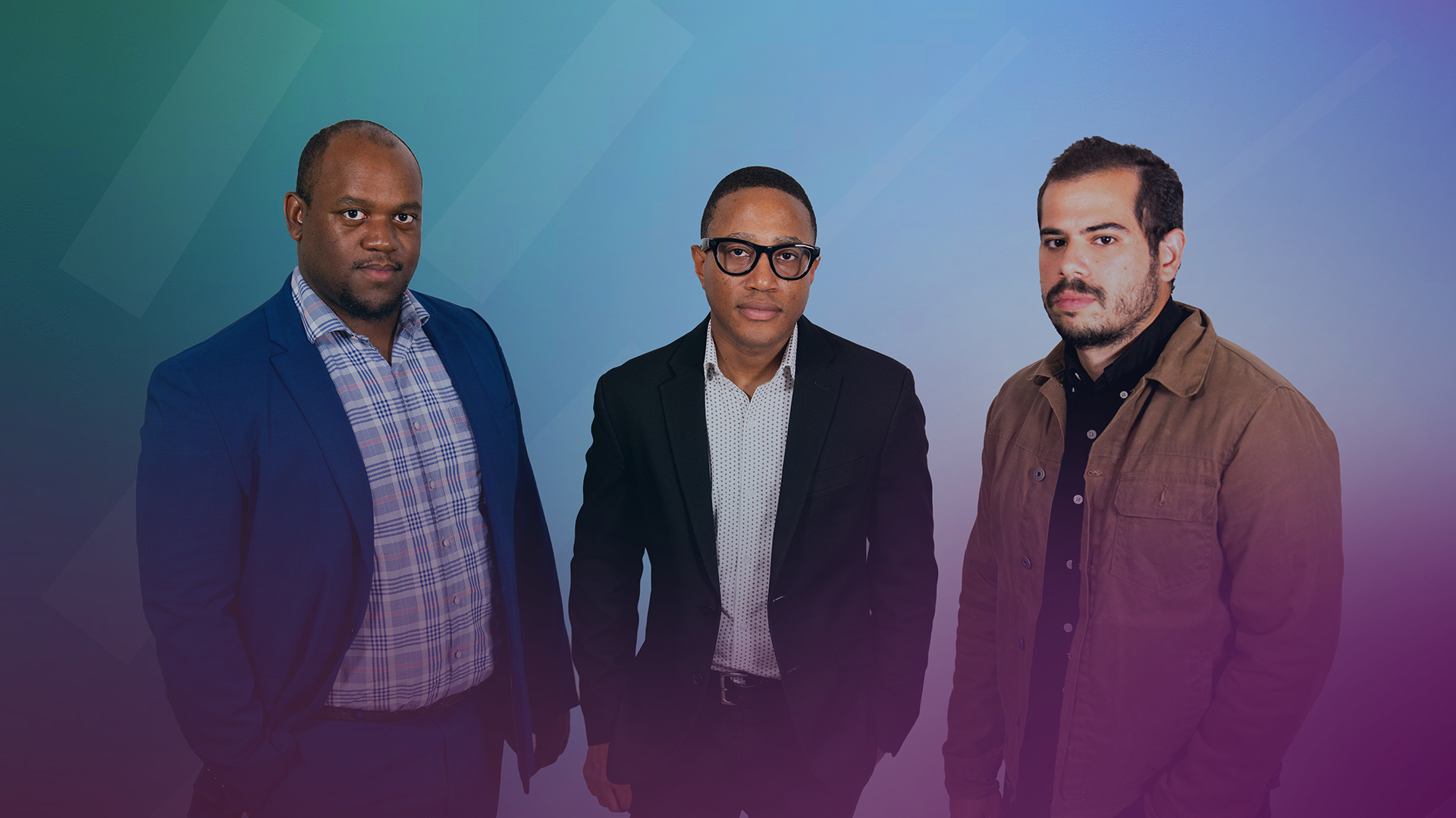 Photo of jazz musicians Paul Bratcher, Kelton Norris, and Francisco Quintero.